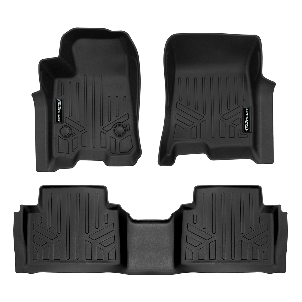 SMARTLINER SA0710/B0710-N2 2 Row Floor Liners 2023-2025 GMC Canyon Black