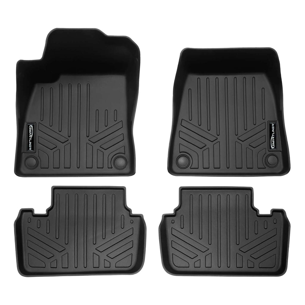 SMARTLINER SA0712/B0712 2 Row Floor Liners 2020-2025 Polestar 2 Black