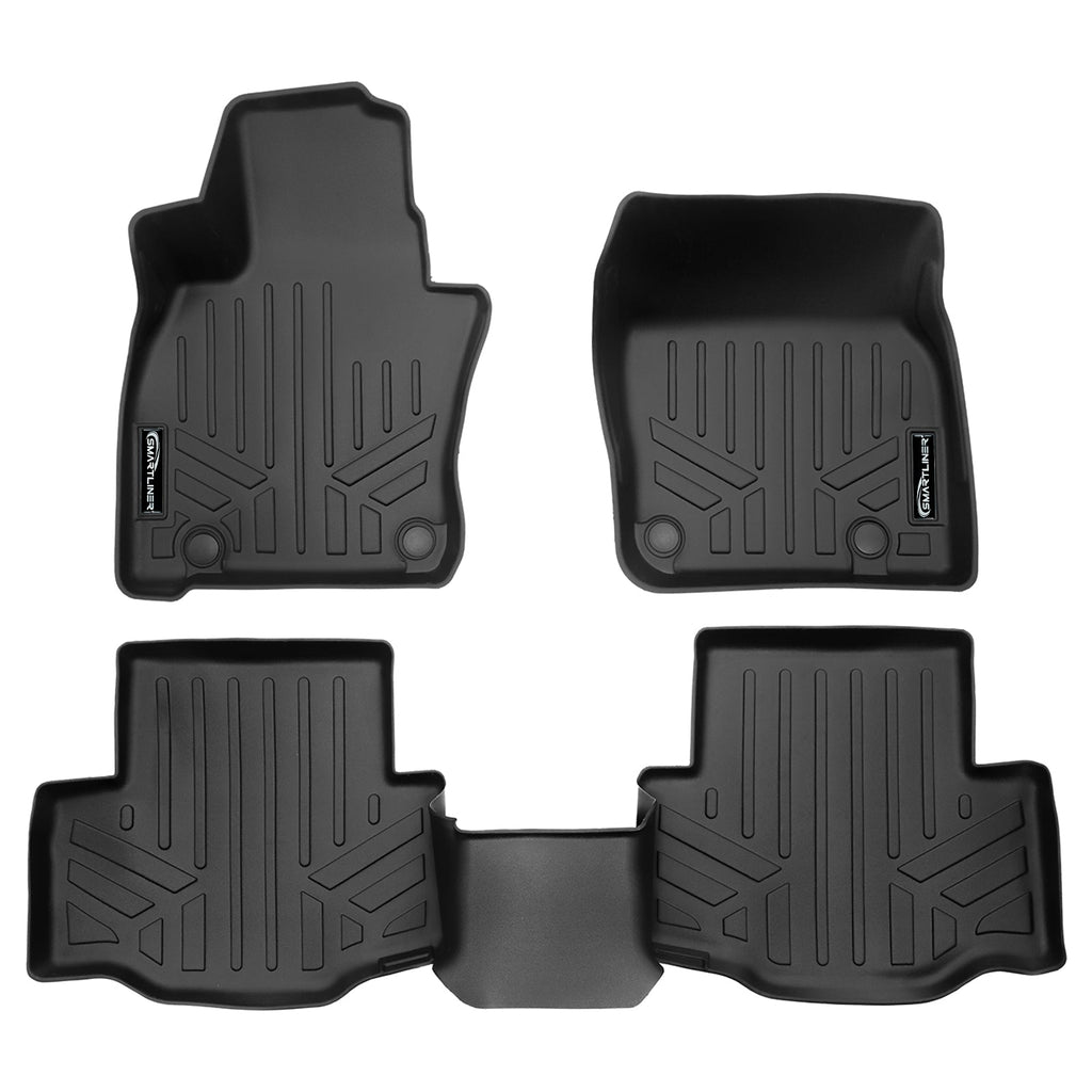 SMARTLINER SA0716/B0716 2 Row Floor Liners 2024 Mazda CX-90 Hybrid Black