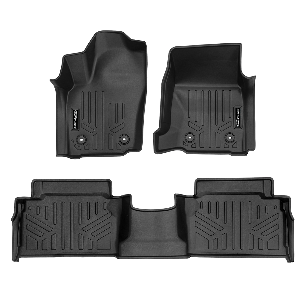 SMARTLINER SA0743/B0743 2 Row Floor Liners 2024-2025 Toyota Tacoma Black