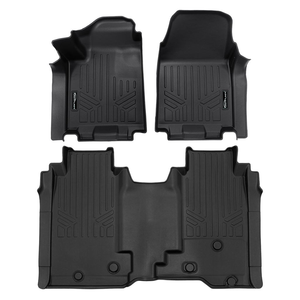 SMARTLINER SA0753/B0753 2 Row Floor Liners 2024-2025 Chevrolet Silverado EV Black
