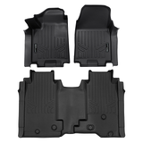 SMARTLINER Custom Fit All Weather Protection Black 2 Row Floor Liners Compatible With 2024-2025 Chevrolet Silverado EV (Only Fits Work Truck (WT) Trims )