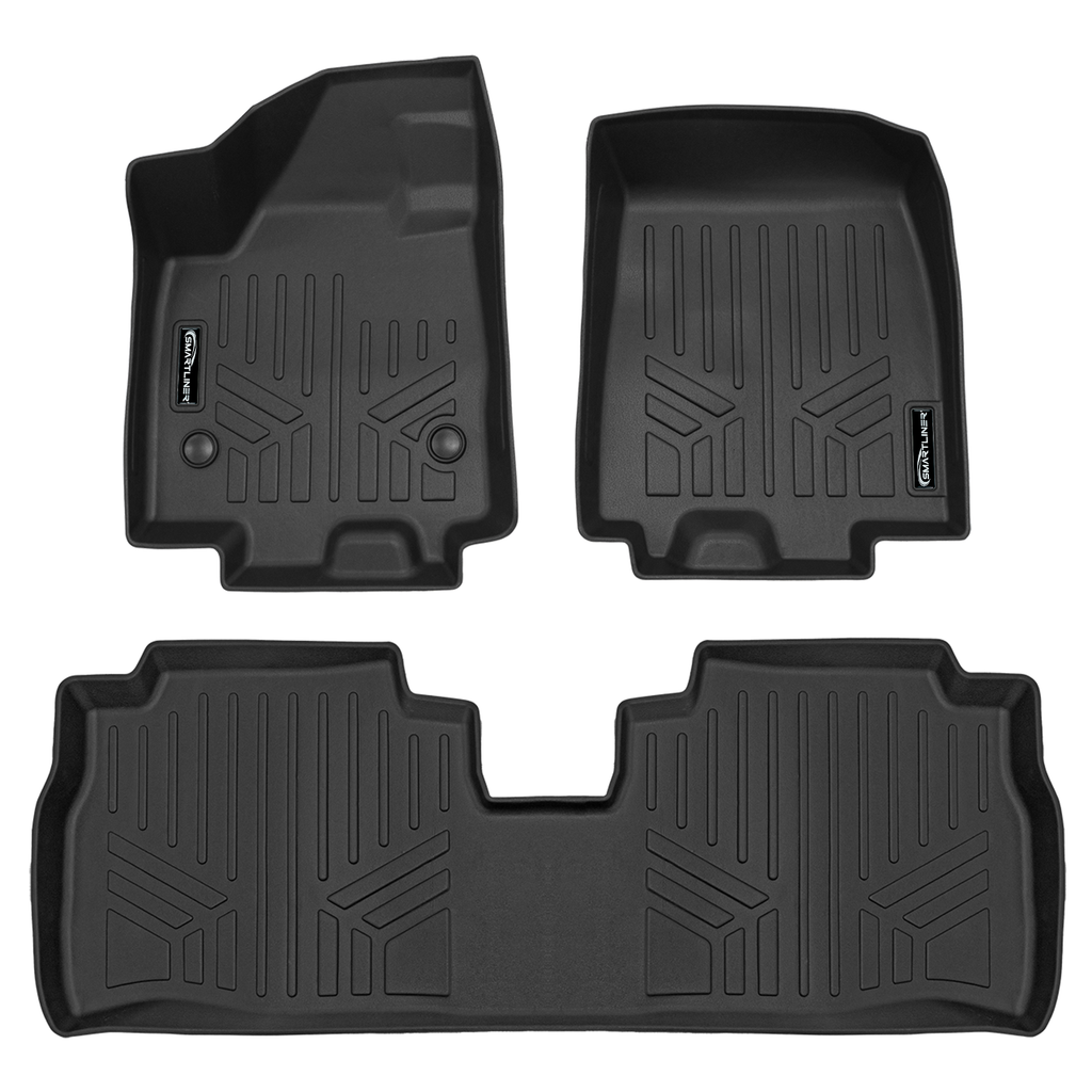 SMARTLINER SA0754/B0754 2 Row Floor Liners 2024-2025 Chevrolet Equinox EV Black