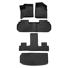 Load image into Gallery viewer, SMARTLINER SA0757/B0757/C0761/E0757 3 Row Floor Liners &amp; Cargo Liner behind the 3rd Row Seats    Black