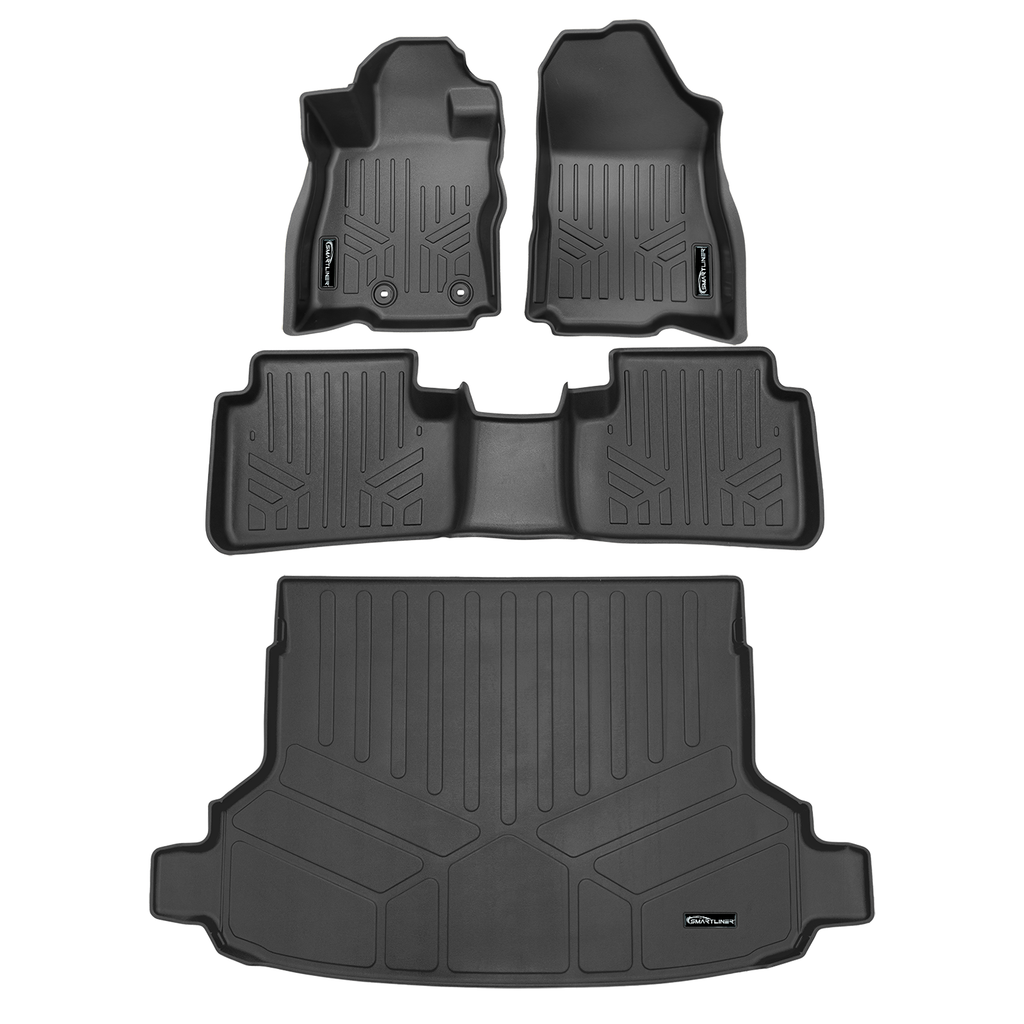 SMARTLINER SA0759/B0759/D0759 2 Row Floor Liners & Cargo Liner behind the 2nd Row Seats 2025-2026 Subaru Forester Black