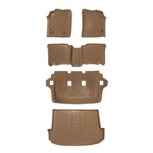 Load image into Gallery viewer, SMARTLINER SA1100/B1010/C1010/F1010 3 Row Floor Liners &amp; Cargo Liner behind the 2nd Row Seats 2012-2015 Toyota Fortuner Tan