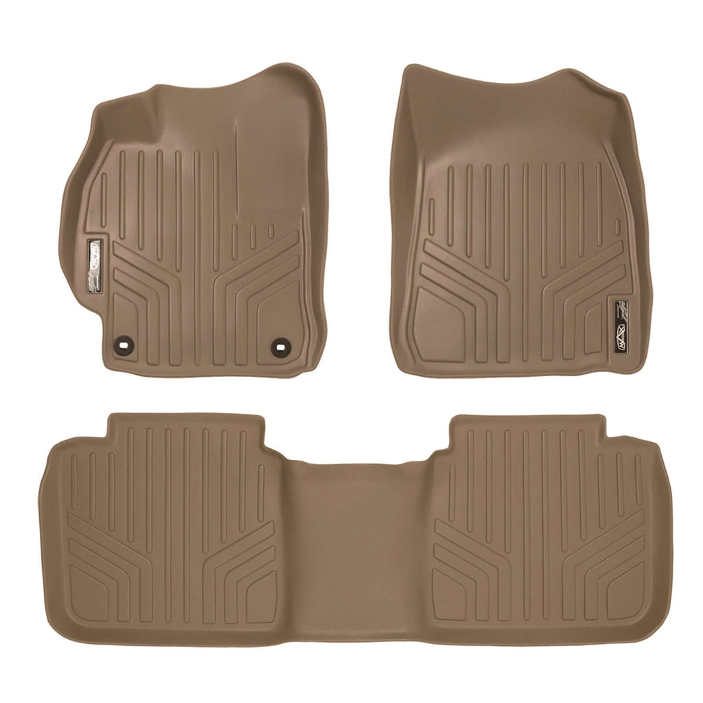 SMARTLINER SA1102/B1102 2 Row Floor Liners 2012-2015 Toyota CamryFits 2015 Models Manufactured in June 2014 Tan