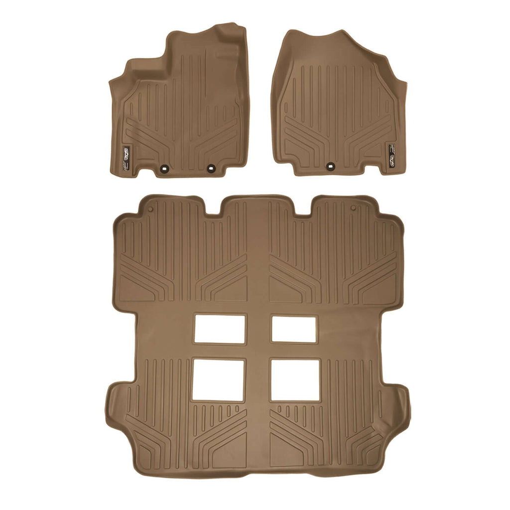 SMARTLINER SA1103/B1103 2 Row Floor Liners 2011-2017 Honda Odyssey Tan