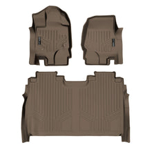 Load image into Gallery viewer, SMARTLINER SA1167/B1167 2 Row Floor Liners 2015-2022 Ford F-150 SuperCrew Cab With Front Bucket Seats Tan