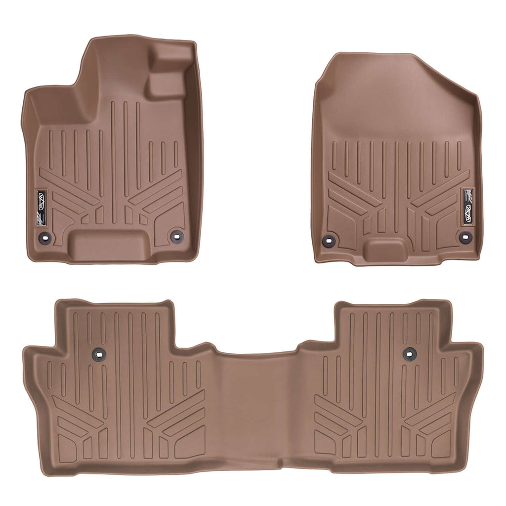 SMARTLINER SA1200/B1200 2 Row Floor Liners 2016-2022 Honda Pilot Tan