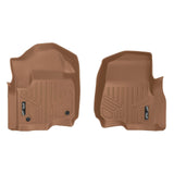 SMARTLINER Custom Fit Floor Mats 1st Row Liner Set Tan Compatible With 2017-2022 Ford F-250/F-350 Super Duty Crew Cab or SuperCab