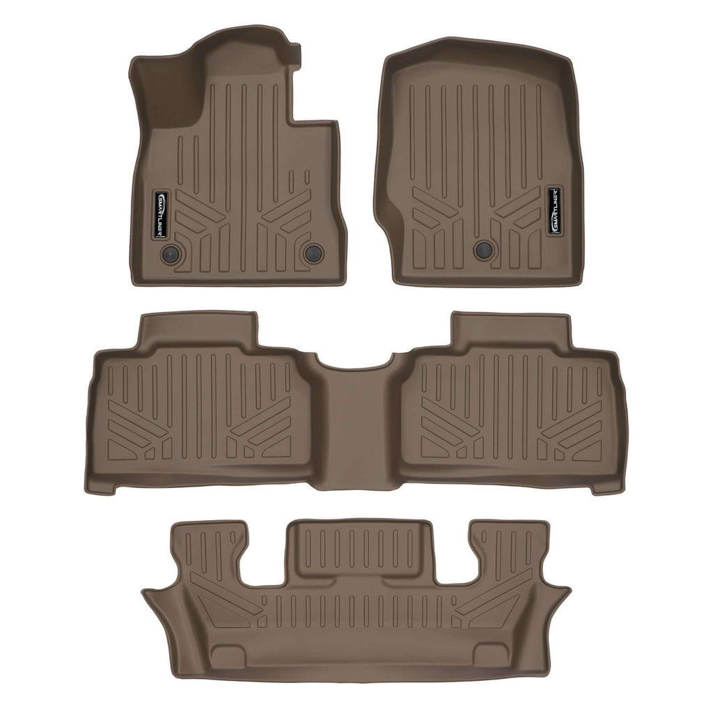 SMARTLINER SA1423/B1423/C1423 3 Row Floor Liners  2020-2023 Ford Explorer Tan