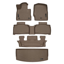 Load image into Gallery viewer, SMARTLINER SA1423/B1423/C1423/E1423 3 Row Floor Liners &amp; Cargo Liner behind the 3rd Row Seats 2020-2023 Ford Explorer Tan