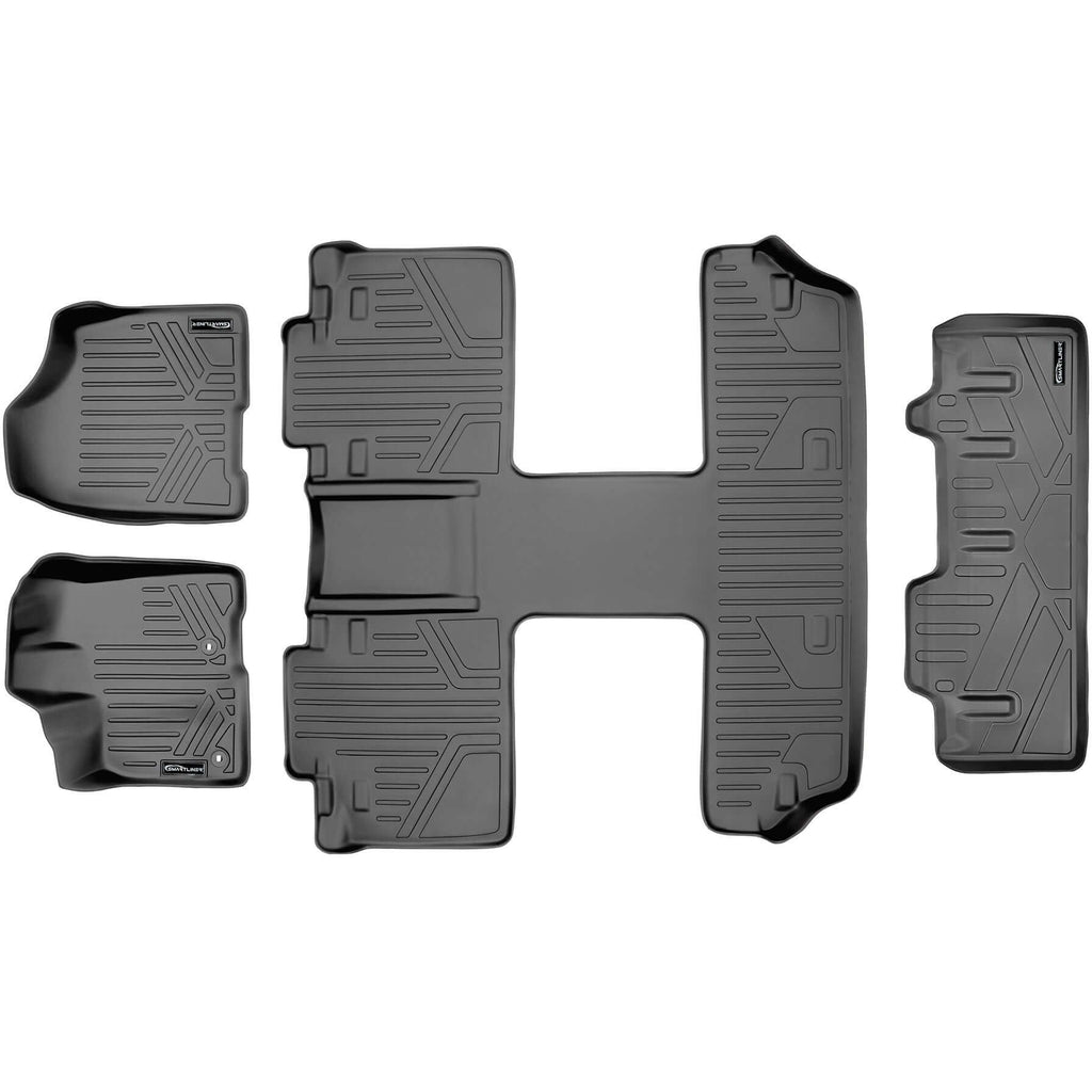 SMARTLINER SA2128/B2128/E2229 2 Row Floor Liners & Cargo Liner behind the 3rd Row Seats 2013-2020 Toyota Sienna (7 Passenger) Gray