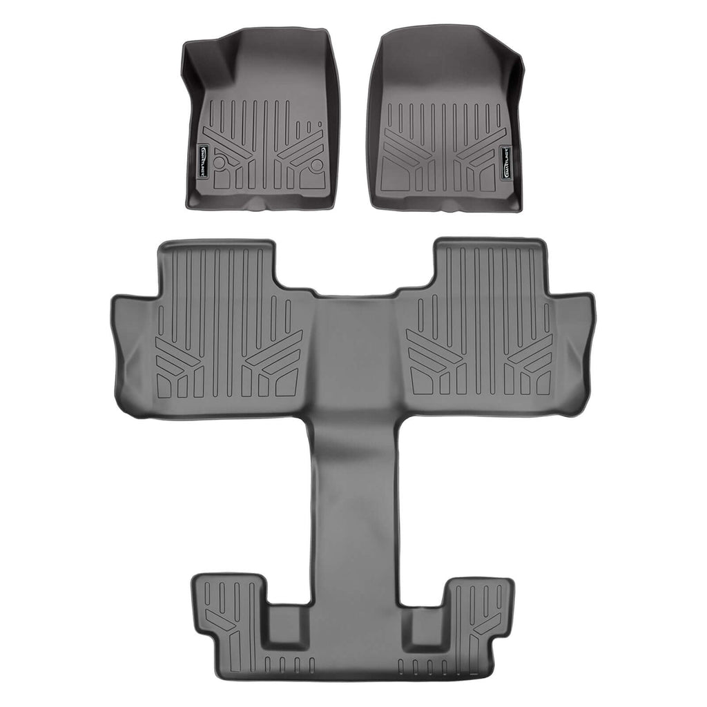 SMARTLINER SA2230-R/B2230-R 2 Row Floor Liners 2020 Cadillac XT6 with Bucket Seats Gray