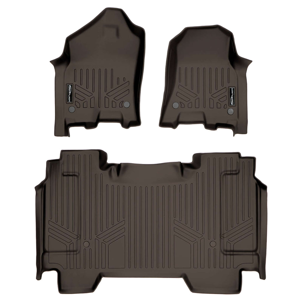 SMARTLINER SA3369/B3369 2 Row Floor Liners 2019-2021 Ram 1500 Crew Cab Cocoa