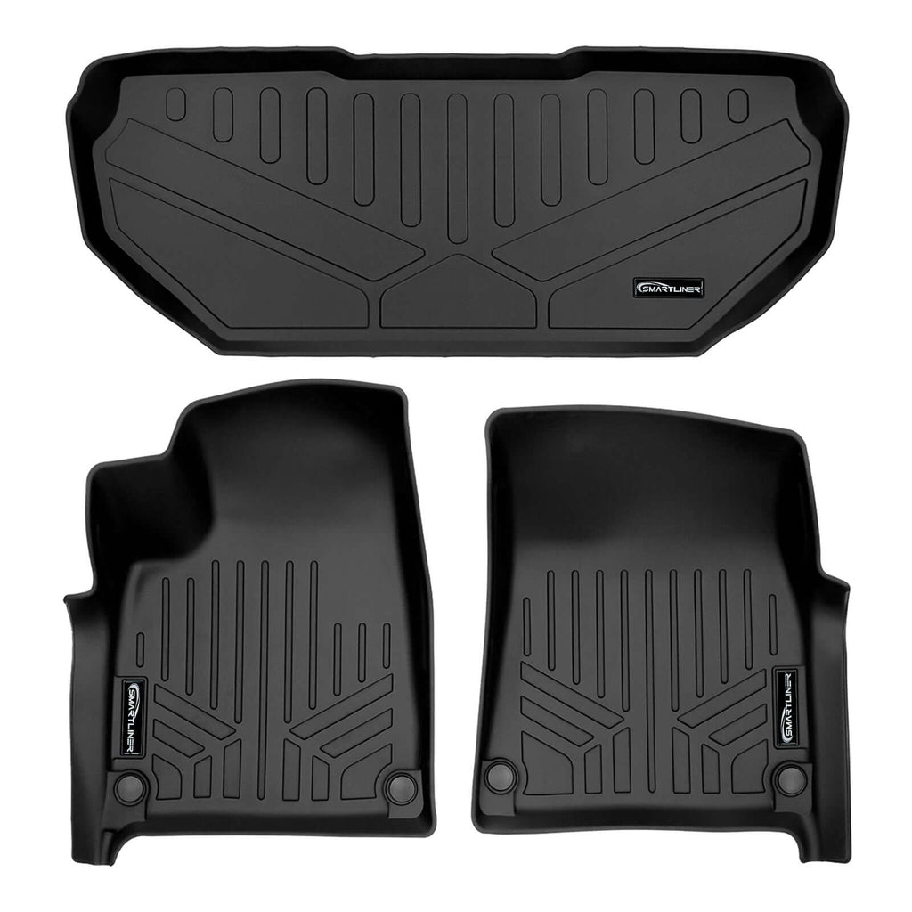SMARTLINER SA0615/F0615 1st Row & Front Trunk Liner Set 2022-2023 Rivian R1T  Black