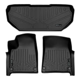 SMARTLINER Custom Fit All Weather Black 1st Row and Front Trunk Liner Compatible With 2022-2023 Rivian R1T