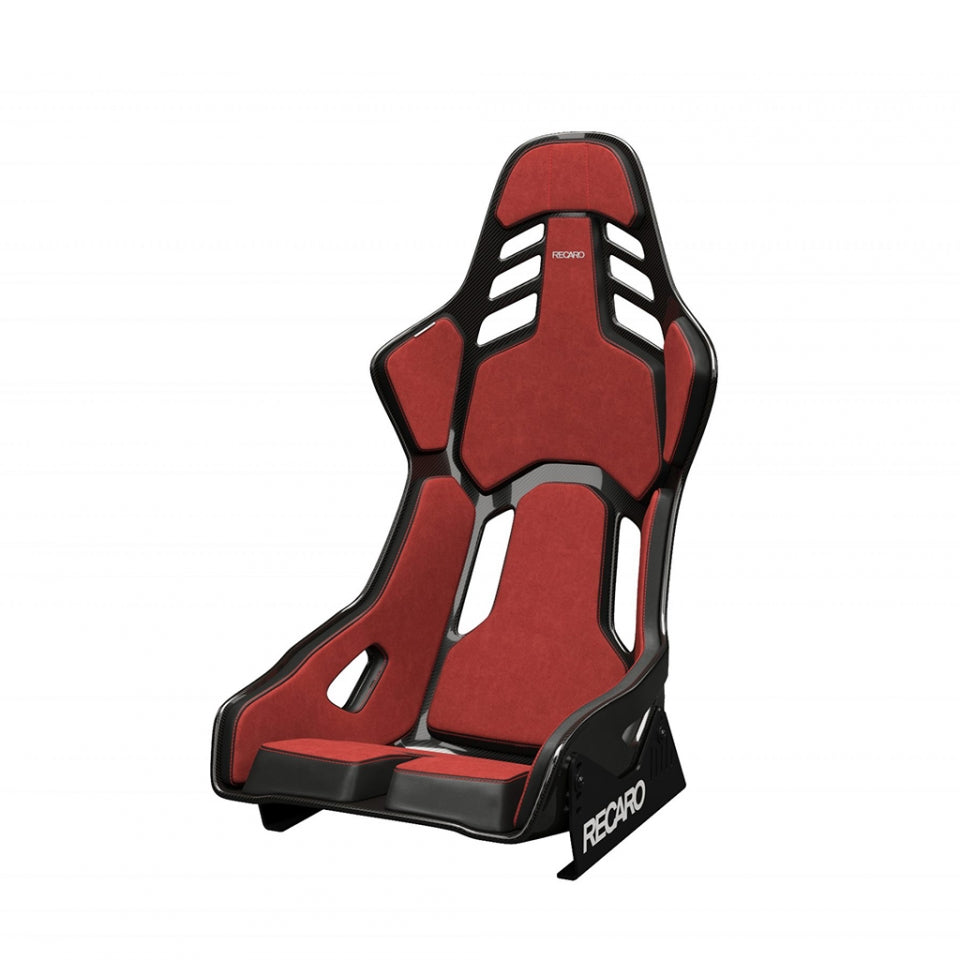 Recaro Podium CFK (CF/Kevlar) FIA/ABE Large/Right Hand Seat - Alcantara Blk/Leather Red