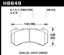 Load image into Gallery viewer, Hawk Performance KHB649B.605 FITS Hawk 2008-2014 Cadillac CTS V HPS 5.0 Front Brake Pads