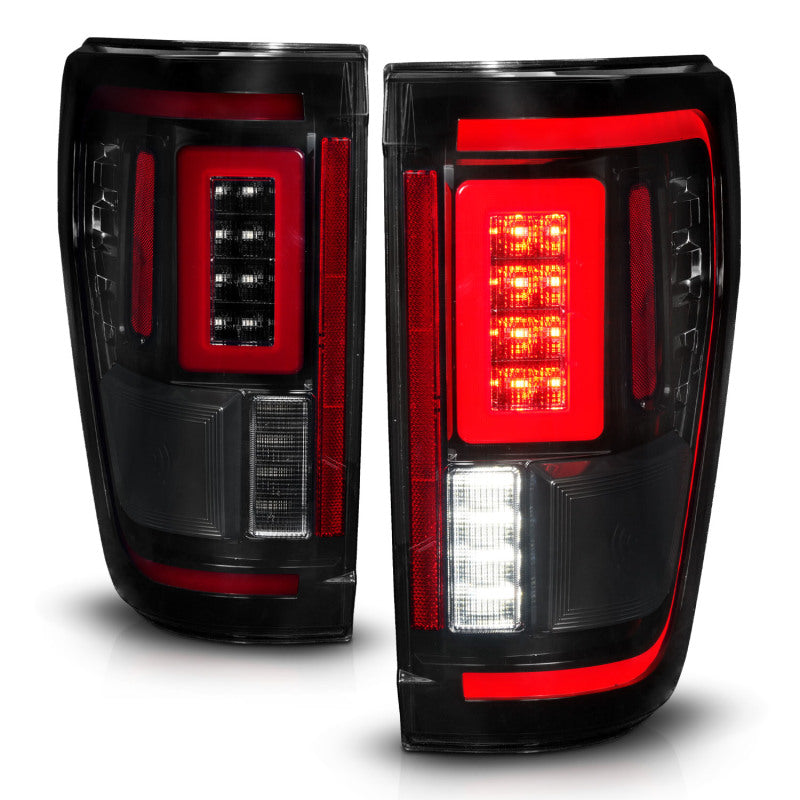 ANZO 311474 - FITS: 21-23 Ford F-150 LED Taillights Seq. Signal w/BLIS CoverBlack Smoke