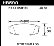 Load image into Gallery viewer, Hawk Performance KHB590Y.682 FITS Hawk LTS Street Brake Pads