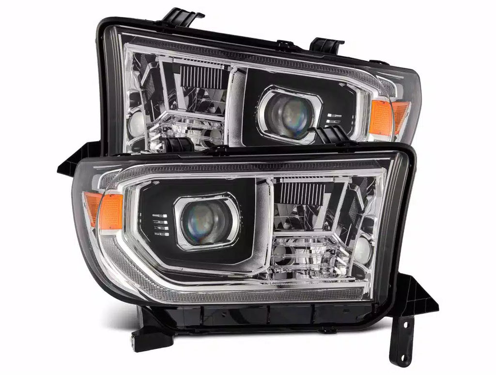 AlphaRex 880827 FITS 07-13 Toyota Tundra / 08-17 Sequoia PRO-Series Projector Headlights Chrome w/Seq. Sig. + DR