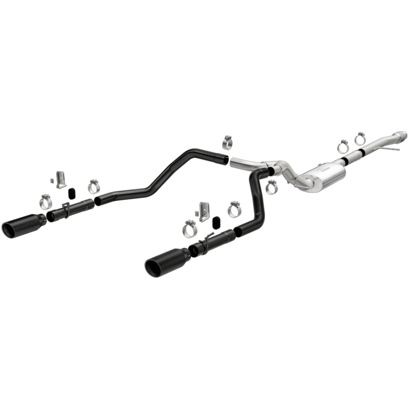 Magnaflow 19472 FITS: MagnaFlow 2019 Chevy Silverado 1500 V8 5.3L/V6 4.3L Street Series Dual Exit Exhaust w/ Black Tips