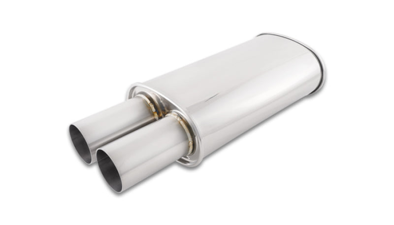 Vibrant 1095 FITS Streetpower Oval Muffler w/3.00in Round Straight Cut Tip (3.00in Inlet)