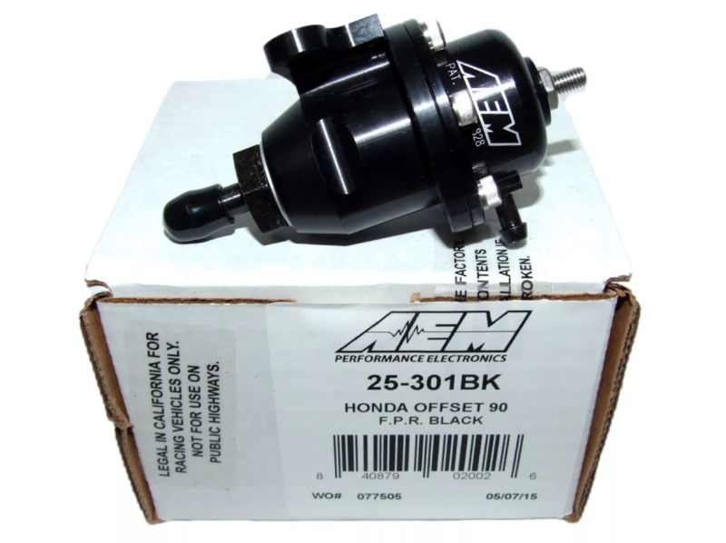 AEM 98-99 Acura CL / 00-05 S2000 / 98-02 Accord / 96-00 Civic Black Adjustable Fuel Pressure Regulat