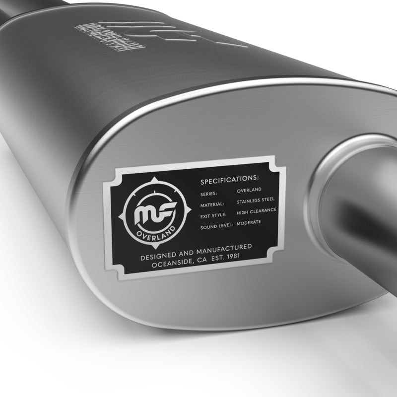 Magnaflow 19668 FITS: MagnaFlow 07-18 Jeep Wrangler JK Overland Series Axle-Back Exhaust System