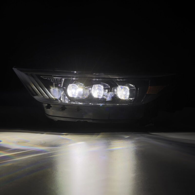 AlphaRex 880114 FITS 880114 FITS 15-17 Ford Mustang NOVA LED Proj HL Alpha-Black w/Activ Light/Seq. Signal + Switchback DRL