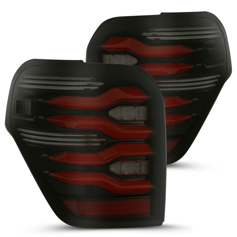 AlphaRex 690050 FITS 10-21 Toyota 4Runner LUXX LED Taillights Blk/Red w/Activ Light/Seq Signal