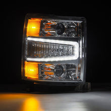 Load image into Gallery viewer, AlphaRex 880246 FITS 14-15 Chevy 1500 PRO-Series Projector Headlights Chrome w/Sequential Signal &amp; DRL