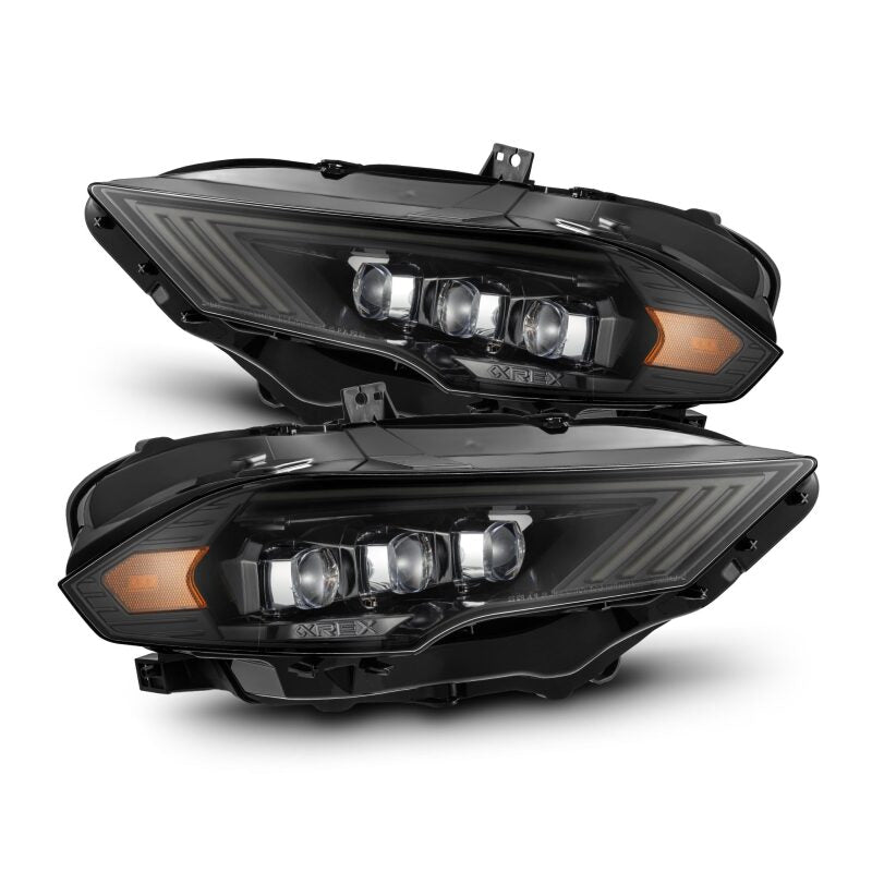 AlphaRex 880257 FITS 880257 FITS 18-22 Ford Mustang NOVA-Series LED Projector Headlights Alpha-Black