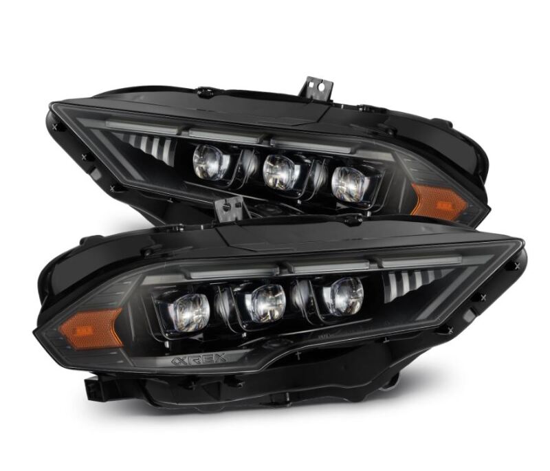 AlphaRex 880263 FITS 18-20 Ford Mustang NOVA LED Proj Headlights Alpha-Black w/Activ Light/Seq Signal/Switch DRL