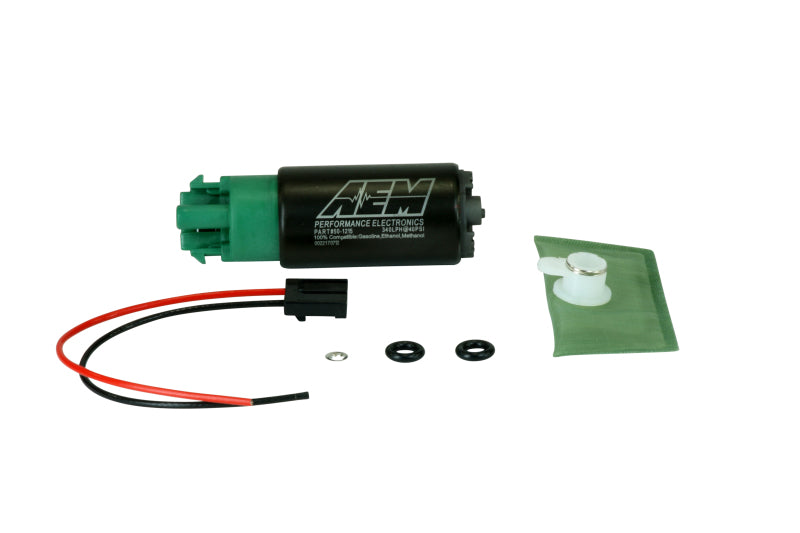 AEM 50-1215 FITS 340LPH 65mm Fuel Pump Kit w/ Mounting Hooks - Ethanol Compatible