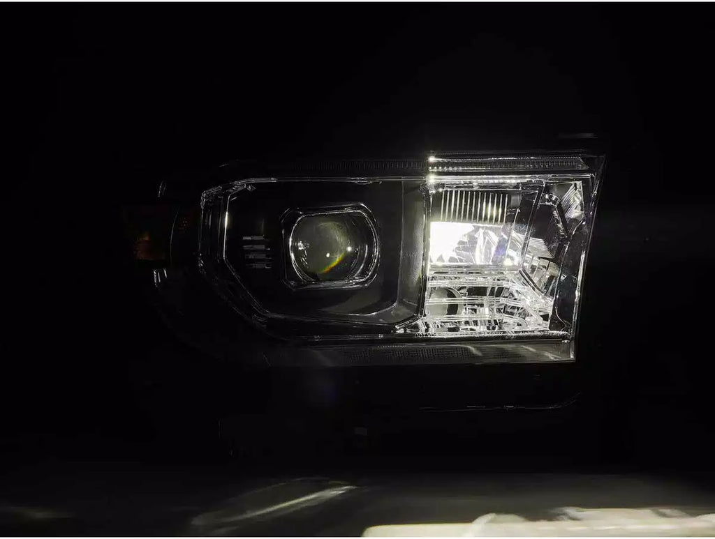 AlphaRex 880827 FITS 07-13 Toyota Tundra / 08-17 Sequoia PRO-Series Projector Headlights Chrome w/Seq. Sig. + DR