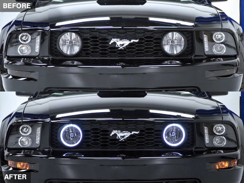 Raxiom 49134 - FITS: 05-12 Ford Mustang GT LED Halo Fog Lights (Smoked)