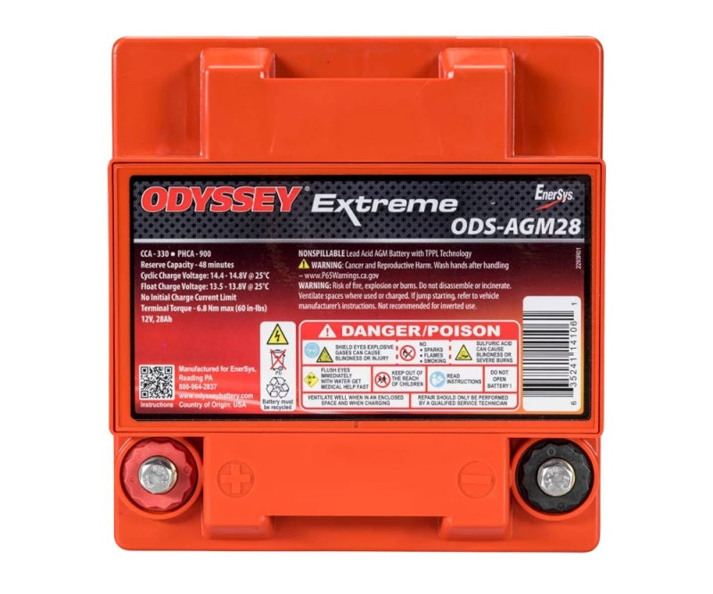 Odyssey Battery ODS-AGM28 FITS Powersport Extreme AGM Battery (PC925L)