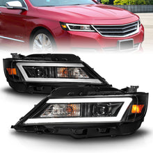 Load image into Gallery viewer, ANZO 121574 FITS Anzo 14-20 Chevrolet Impala Square Projector LED Bar Headlights w/ Black Housing