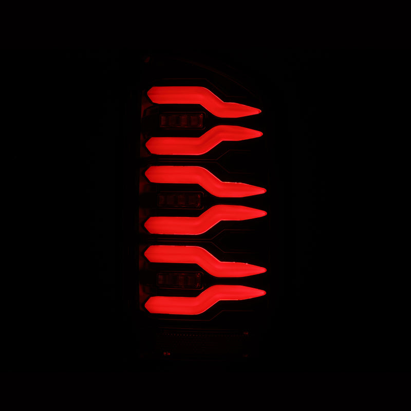 AlphaRex 641050 FITS 07-08 Dodge Ram1500/07-09 Dodge Ram 2500+3500 Luxx-Series LED Tail Lights(Pair) Alpha Black