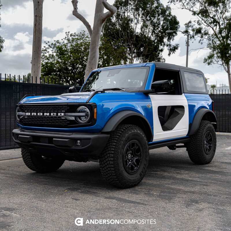 Anderson Composites AC-DD21FDBR2D-HA-PC FITS 21-22 Ford Bronco 2DR Fiberglass Doors (Pair) w/ CF InsertsOff Road