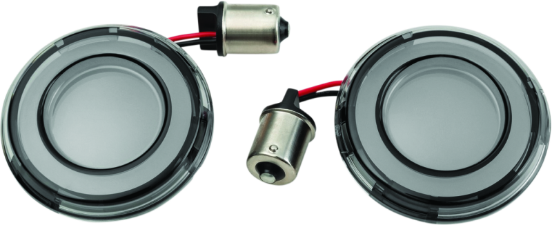 Kuryakyn Tracer L.E.D. Front Turn Signal Insert Red Light Smoke Lens 1156