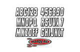 Hardline Boat Lettering Registration Kit 3 in. - 320 Silver/Black