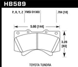 Hawk Performance KHB589Y.704 FITS Hawk LTS Street Brake Pads