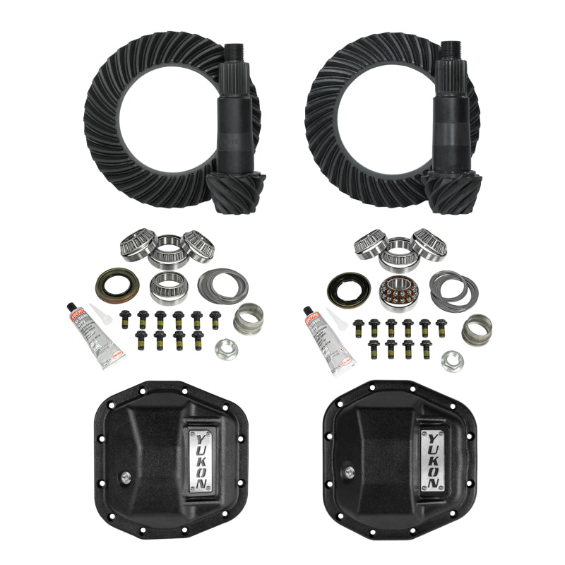 Yukon Gear & Axle YGK069STG2 - Yukon Stage 2 Jeep JL/JT Re-Gear Kit w/Covers & D44 Front & Rear in a 5.13 Ratio