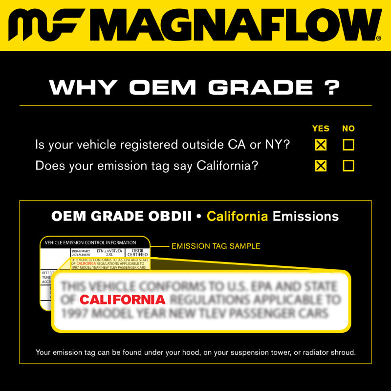 Magnaflow 51205 FITS MagnaFlow Conv Univ 2.25in Inlet/Outlet Center/Center Round 9in Body L x 5.125in W x 13in Overall L