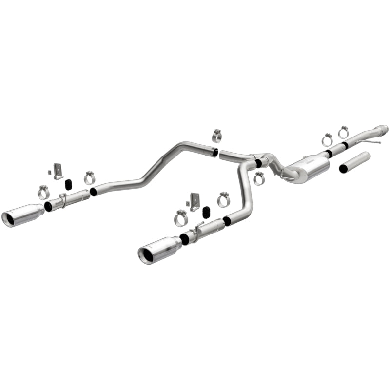 Magnaflow 19471 FITS: MagnaFlow 2019 Chevy Silverado 1500 V8 5.3L/V6 4.3 Street Series Dual Exit Exhaust w/ Polished Tips