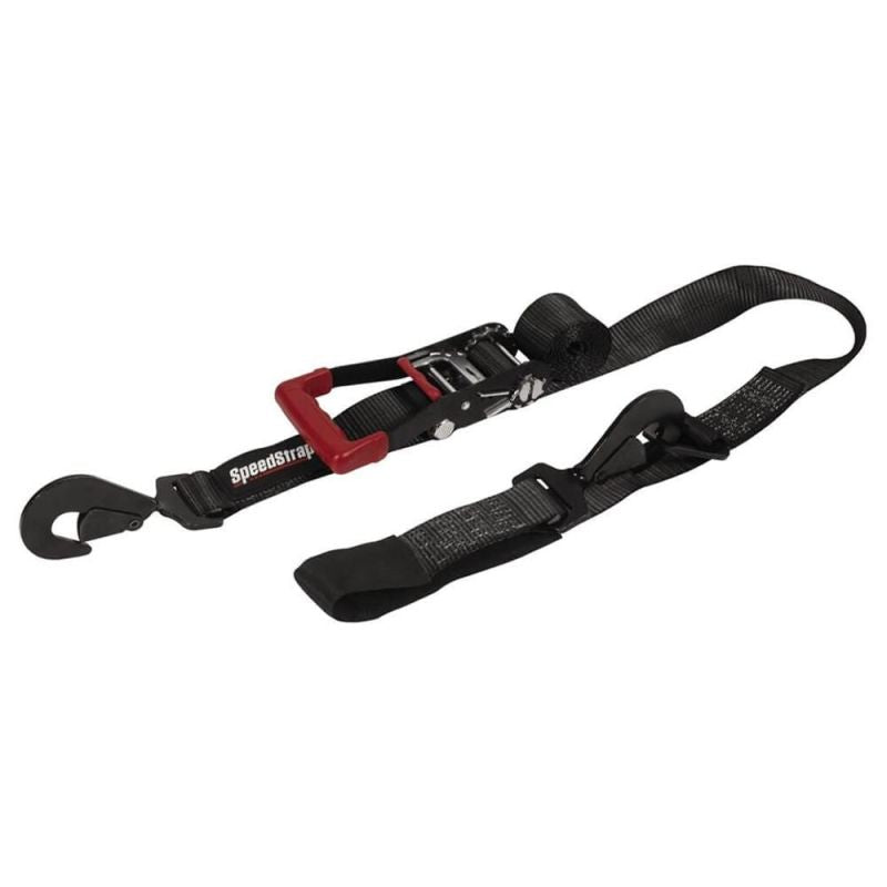 SpeedStrap 28001-US FITS 2In x 8Ft Ratchet Tie Down w/ Flat Snap Hooks & Axle Strap Combo, Made in the USA